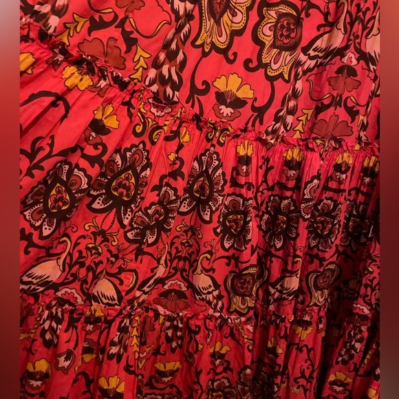 Cara Cara Grazia Maxi Dress In Peacock Watermelon Size M/L - Picture 10 of 15
